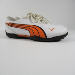 Puma Youth Super Cell Fusion Ice Jr Golf Shoe 6‎ EU 38 White Orange 186066 EUC